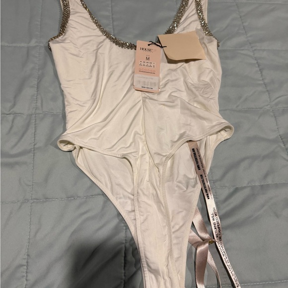 House of CB White and Silver Bodysuit - Picture 2 of 6